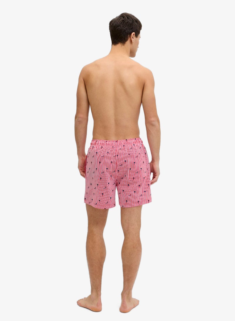 JACK & JONES Printed Drawstring Swim Shorts - Image 2